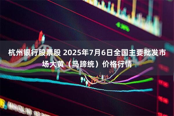 杭州银行股票股 2025年7月6日全国主要批发市场大黄（马蹄统）价格行情